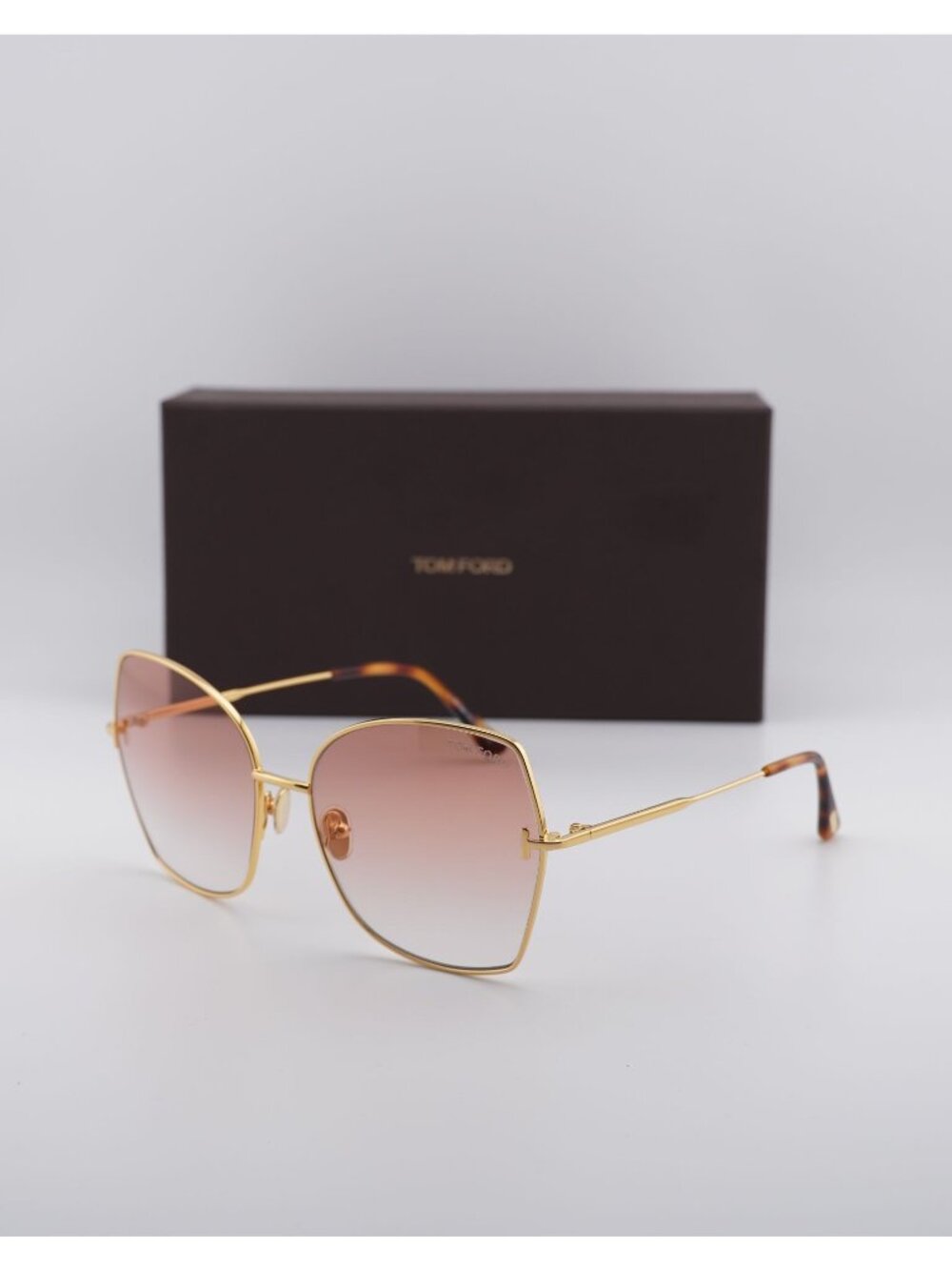 Tom Ford Farah FT1103 30T Butterfly Sunglasses - Gold / Burgundy